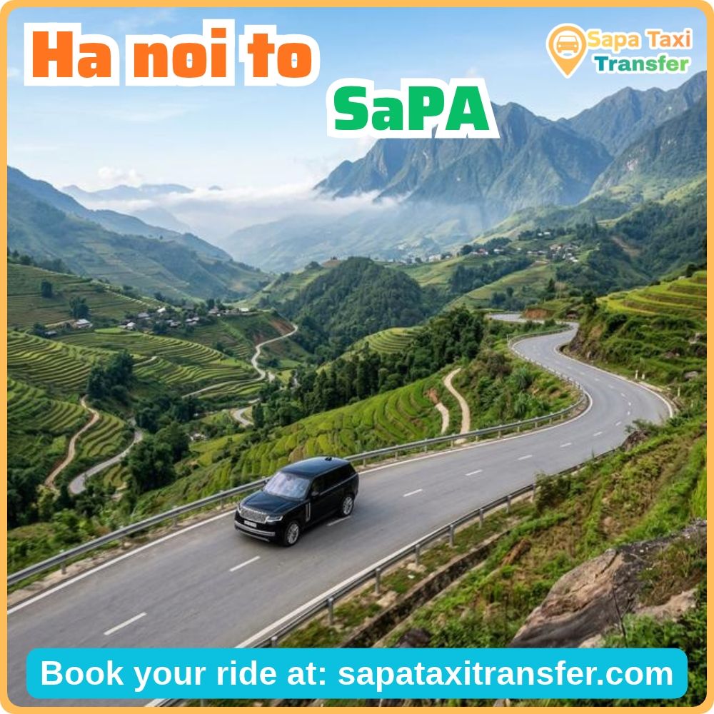 Private car journey on the road to Sapa Vietnam