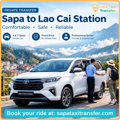 Private taxi from Sapa to Lao Cai Railway Station