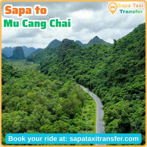 Winding mountain road near Sapa in northern Vietnam